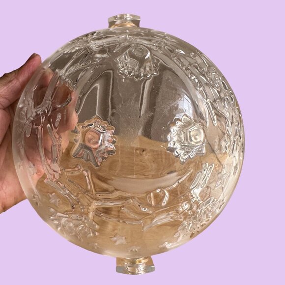 Mikasa Crystal Basket Santa's Sleigh With Reindeer Christmas Night - Picture 7 of 8